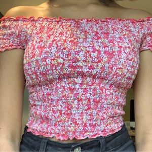 Size Small, Brand SO, Colors are mainly fuchsia pink, with of white and yellow